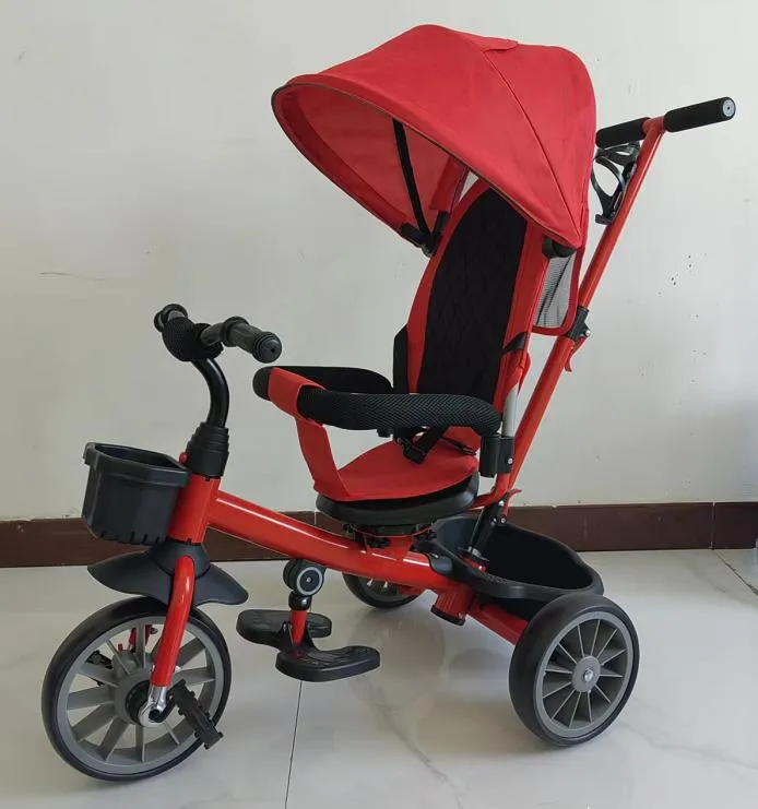 Cov menyuam yaus Tricycle Push Caij